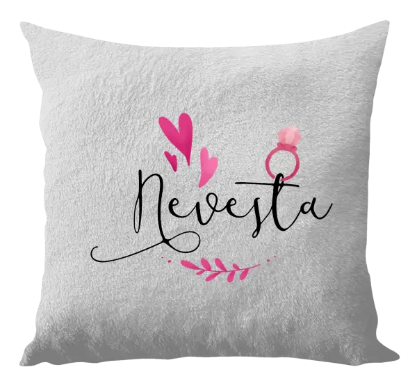 Vankúš Nevěsta - srdíčka a lístečky - kopie