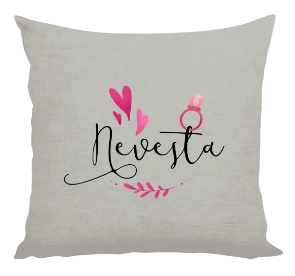 Vankúš Nevěsta - srdíčka a lístečky - kopie