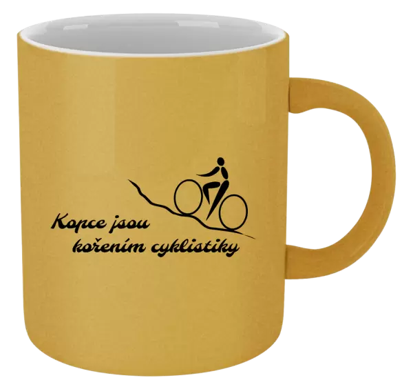 Metalický hrnek Kopce jsou kořením cyklistiky
