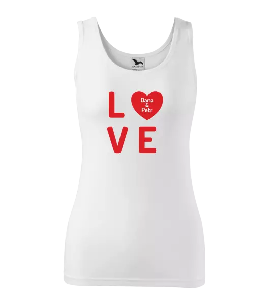 Dámske tielko Love se jmény - kopie
