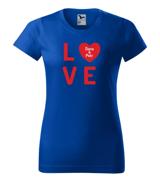 Dámske tričko Love se jmény - kopie