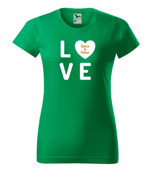 Dámske tričko Love se jmény - kopie