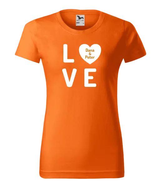 Dámske tričko Love se jmény - kopie