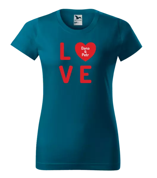 Dámske tričko Love se jmény - kopie