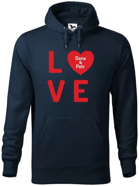 Pánska mikina Love se jmény - kopie