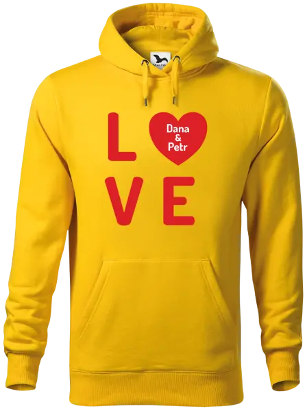 Pánska mikina Love se jmény - kopie