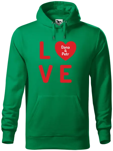 Pánska mikina Love se jmény - kopie