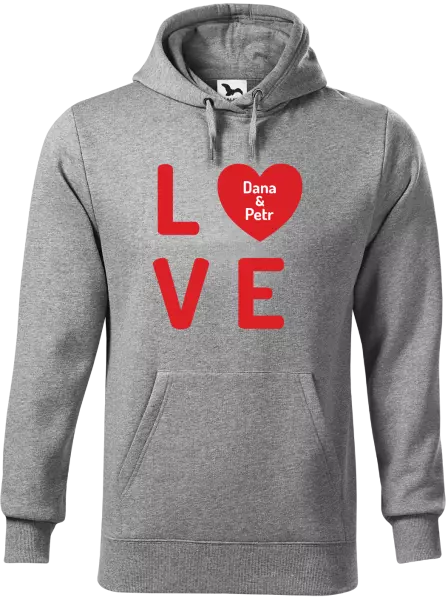 Pánska mikina Love se jmény - kopie