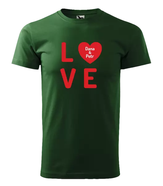 Pánske tričko Love se jmény - kopie