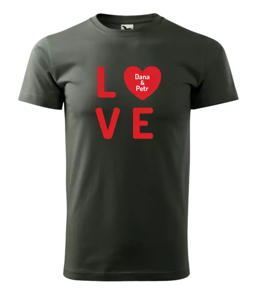 Pánske tričko Love se jmény - kopie