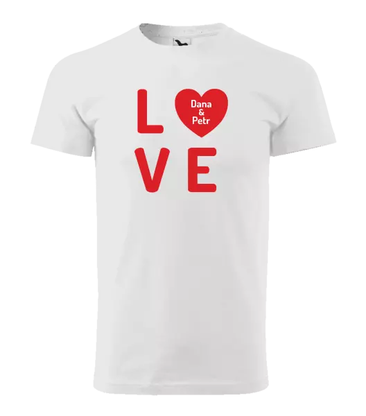Pánske tričko Love se jmény - kopie
