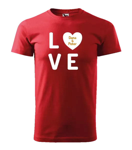 Pánske tričko Love se jmény - kopie