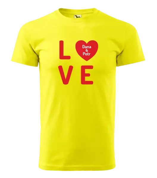 Pánske tričko Love se jmény - kopie