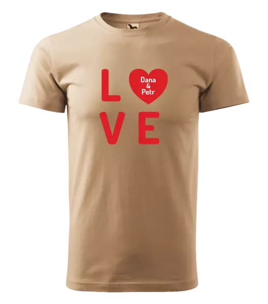 Pánske tričko Love se jmény - kopie