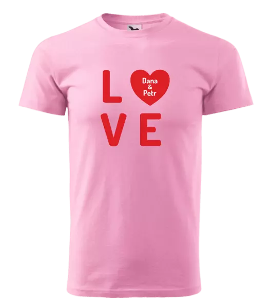 Pánske tričko Love se jmény - kopie