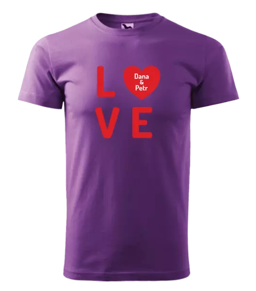 Pánske tričko Love se jmény - kopie
