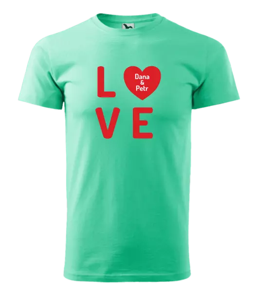 Pánske tričko Love se jmény - kopie