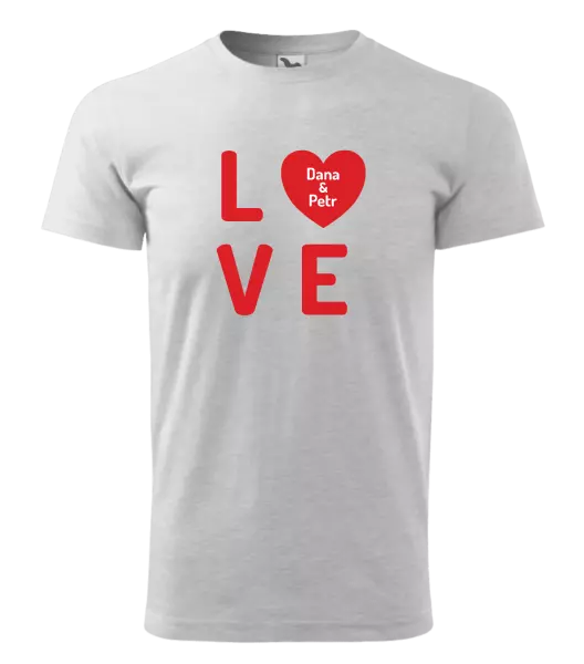 Pánske tričko Love se jmény - kopie