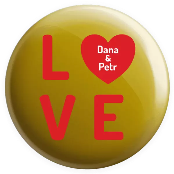 Placka Love se jmény - kopie