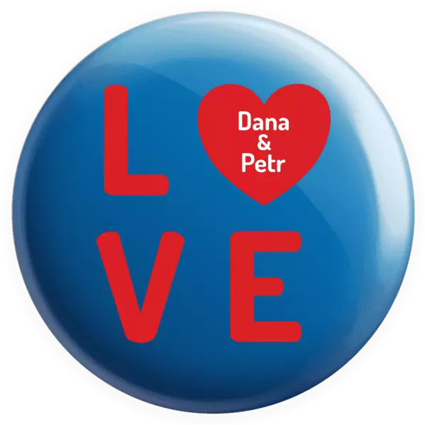 Placka Love se jmény - kopie