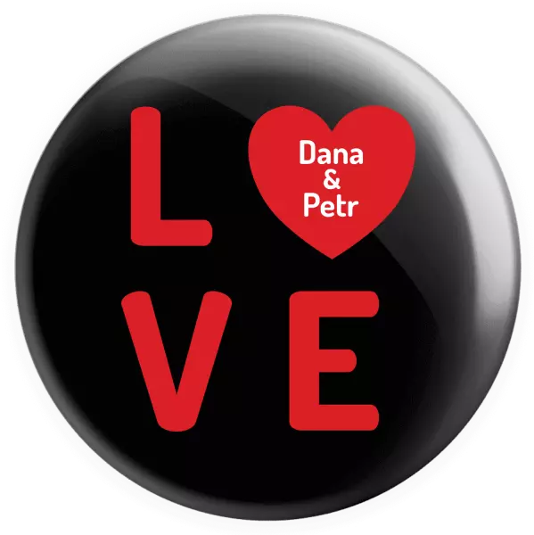 Placka Love se jmény - kopie