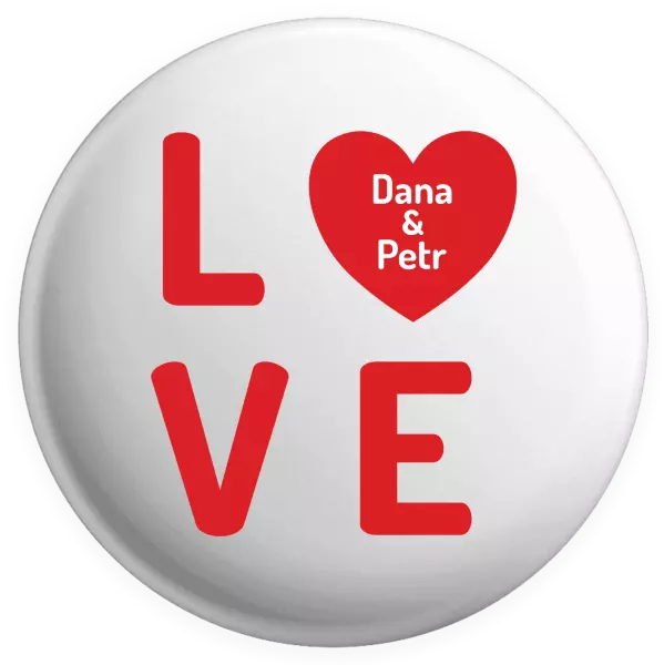 Placka Love se jmény - kopie
