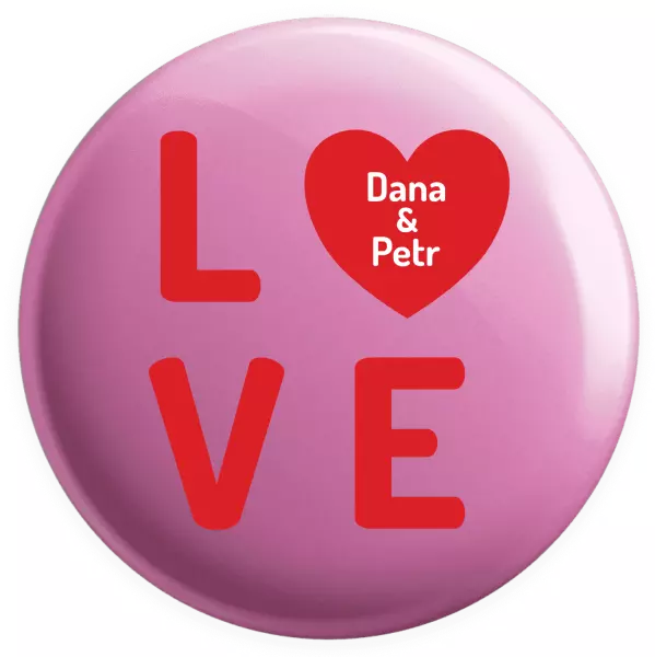 Placka Love se jmény - kopie