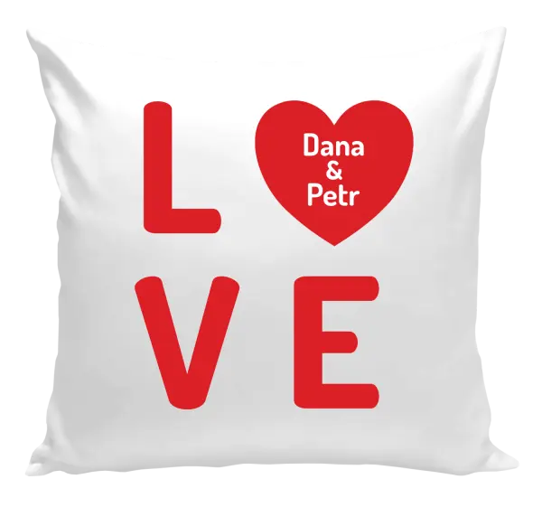 Vankúš Love se jmény - kopie