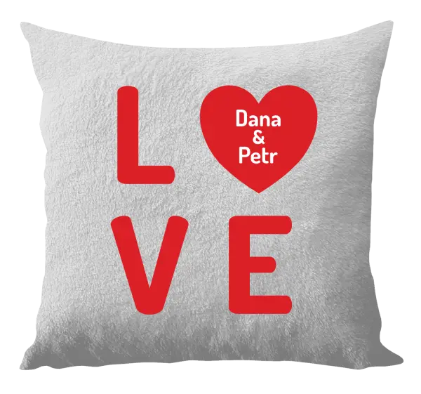 Vankúš Love se jmény - kopie