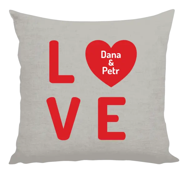 Vankúš Love se jmény - kopie