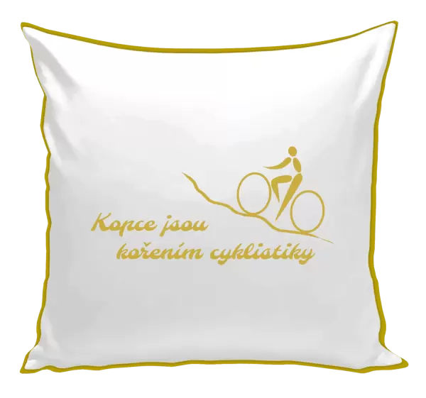 Polštář Kopce jsou kořením cyklistiky