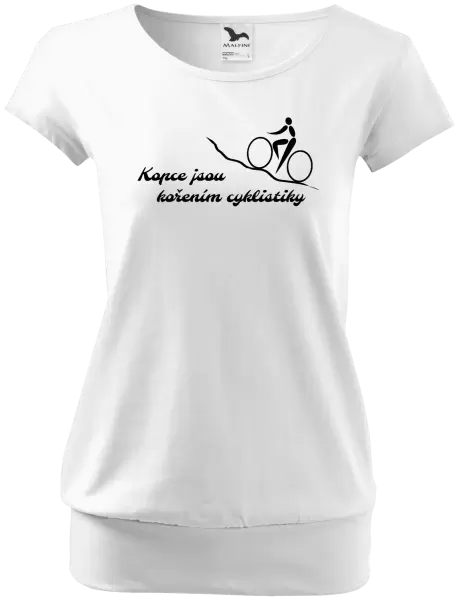 Dámské tričko Kopce jsou kořením cyklistiky