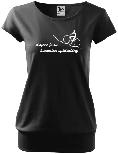 Dámské tričko Kopce jsou kořením cyklistiky