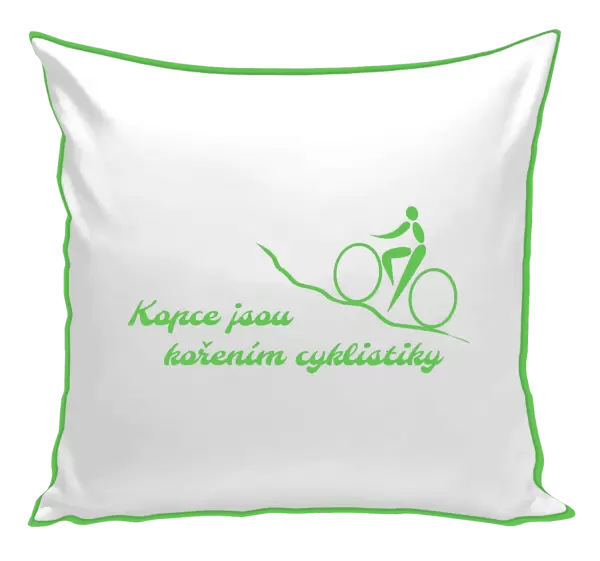 Polštář Kopce jsou kořením cyklistiky