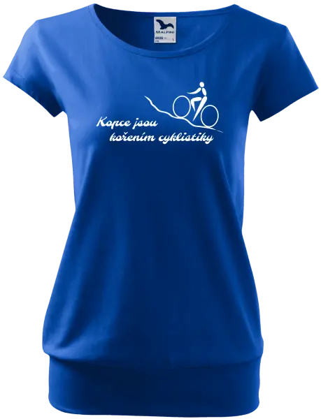 Dámské tričko Kopce jsou kořením cyklistiky