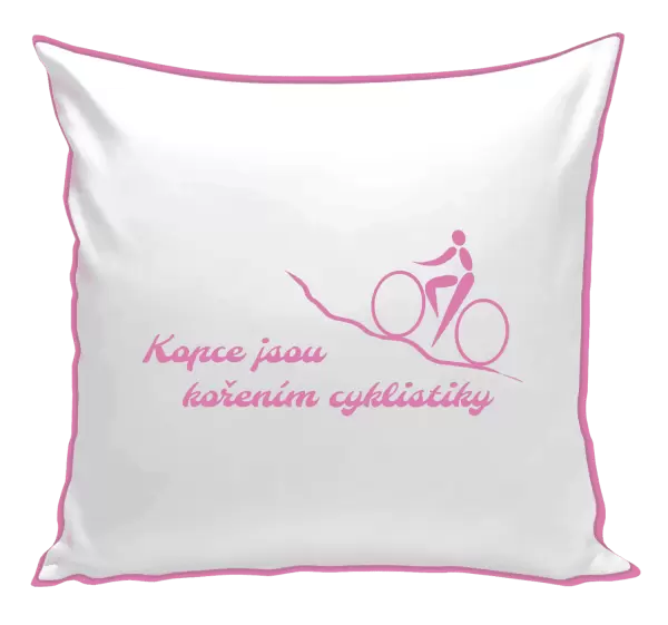 Polštář Kopce jsou kořením cyklistiky