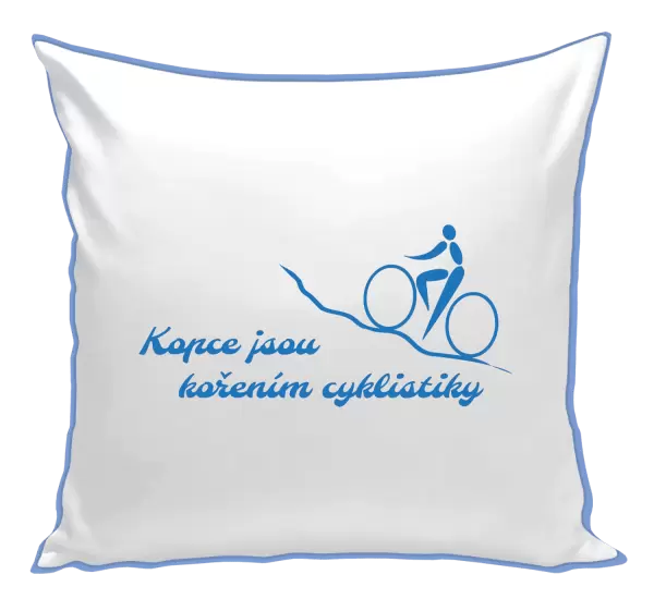 Polštář Kopce jsou kořením cyklistiky