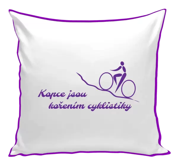 Polštář Kopce jsou kořením cyklistiky