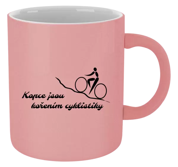 Metalický hrnek Kopce jsou kořením cyklistiky