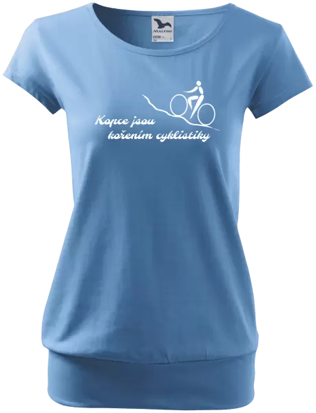 Dámské tričko Kopce jsou kořením cyklistiky