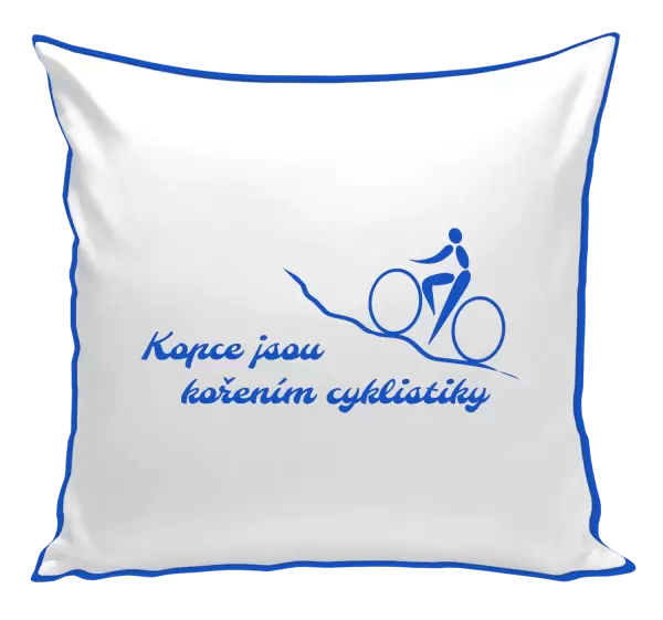 Polštář Kopce jsou kořením cyklistiky