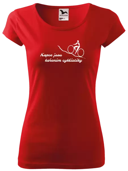 Dámské tričko Kopce jsou kořením cyklistiky