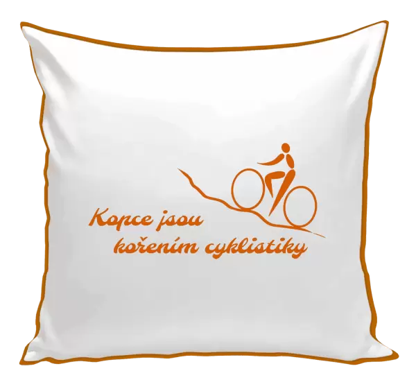 Polštář Kopce jsou kořením cyklistiky