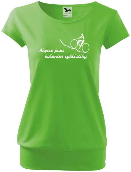 Dámské tričko Kopce jsou kořením cyklistiky