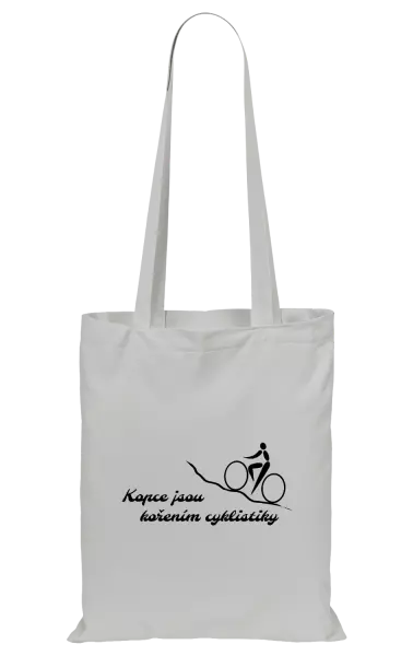 Látková taška Kopce jsou kořením cyklistiky