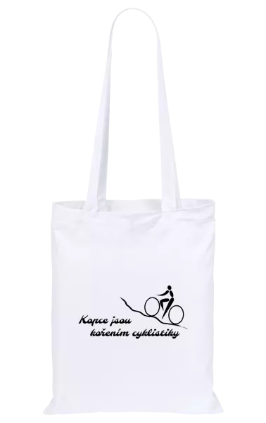Látková taška Kopce jsou kořením cyklistiky