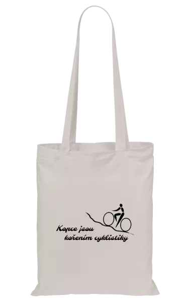 Látková taška Kopce jsou kořením cyklistiky