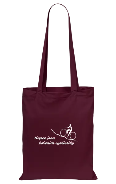 Látková taška Kopce jsou kořením cyklistiky