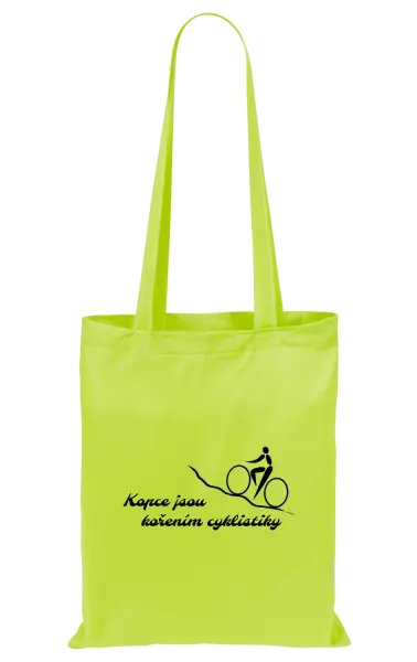 Látková taška Kopce jsou kořením cyklistiky