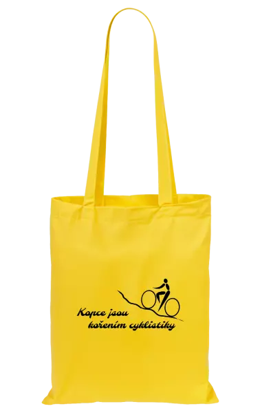 Látková taška Kopce jsou kořením cyklistiky